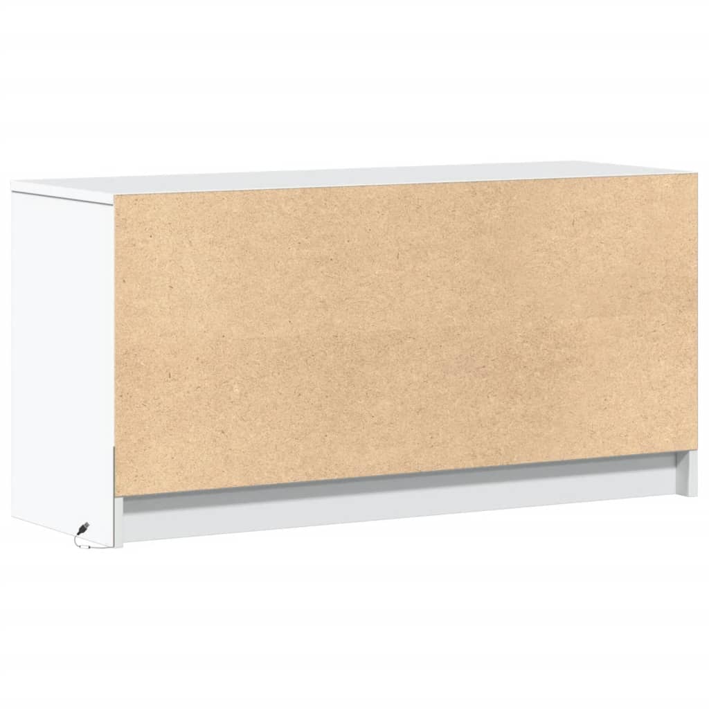 Meuble TV vidaXL avec éclairage LED blanc 100x34x50 cm aggloméré