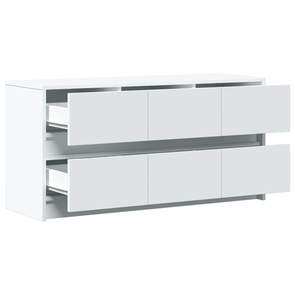 Meuble TV vidaXL avec éclairage LED blanc 100x34x50 cm aggloméré