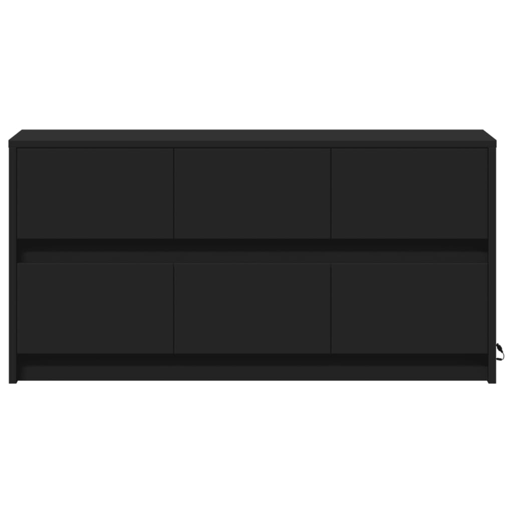 TV-Schrank mit LED-Beleuchtung Schwarz 100x34x50 cm