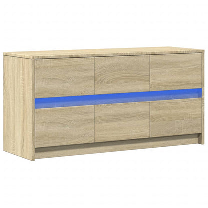 Meuble TV vidaXL avec éclairage LED chêne Sonoma 100x34x50 cm