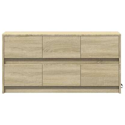 Meuble TV vidaXL avec éclairage LED chêne Sonoma 100x34x50 cm