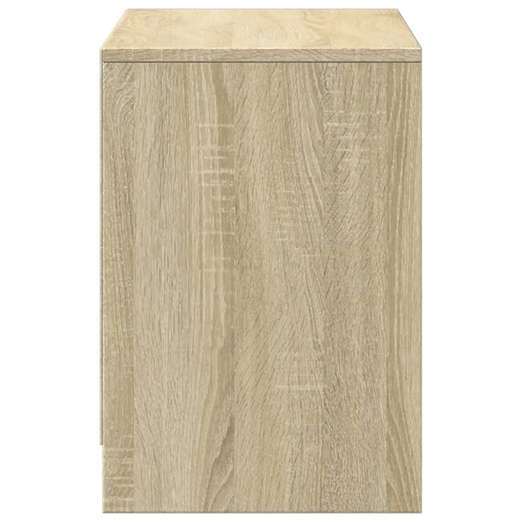 Meuble TV vidaXL avec éclairage LED chêne Sonoma 100x34x50 cm