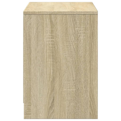 Meuble TV vidaXL avec éclairage LED chêne Sonoma 100x34x50 cm