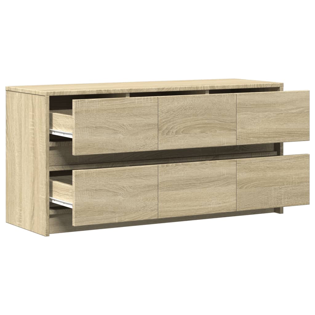 Meuble TV vidaXL avec éclairage LED chêne Sonoma 100x34x50 cm