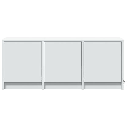 vidaXL Meuble TV avec lumières LED Blanc 97x34x40 cm Aggloméré