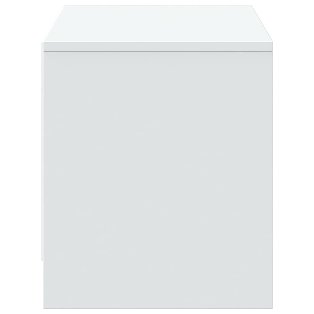 vidaXL Meuble TV avec lumières LED Blanc 97x34x40 cm Aggloméré
