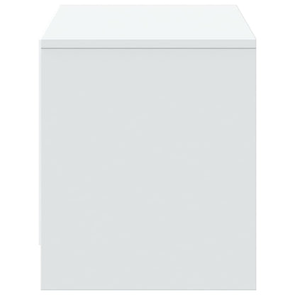 vidaXL Meuble TV avec lumières LED Blanc 97x34x40 cm Aggloméré