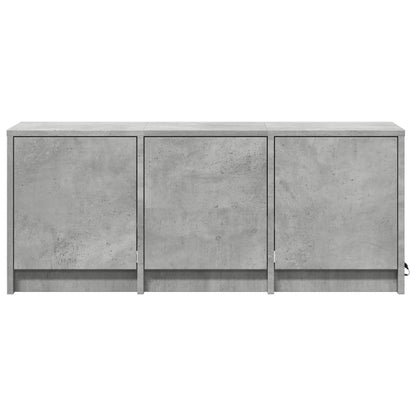 vidaXL Meuble TV LED gris béton 97x34x40 cm en bois d'ingénierie