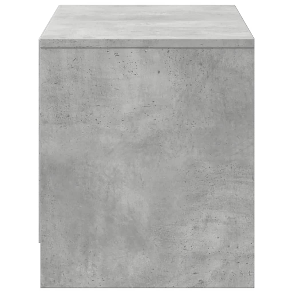 vidaXL Meuble TV LED gris béton 97x34x40 cm en bois d'ingénierie