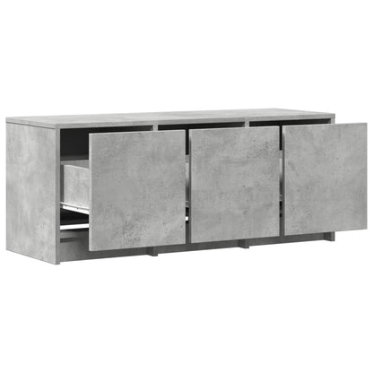vidaXL Meuble TV LED gris béton 97x34x40 cm en bois d'ingénierie