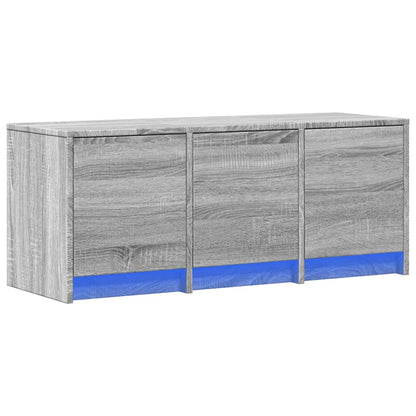 vidaXL Meuble TV LED Gris Sonoma 97x34x40 cm Bois d'ingénierie
