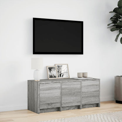 vidaXL Meuble TV LED Gris Sonoma 97x34x40 cm Bois d'ingénierie