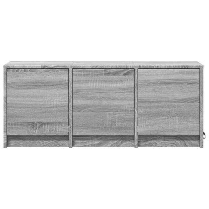 vidaXL Meuble TV LED Gris Sonoma 97x34x40 cm Bois d'ingénierie