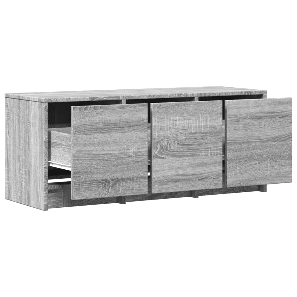 vidaXL Meuble TV LED Gris Sonoma 97x34x40 cm Bois d'ingénierie