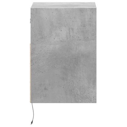 Meuble TV mural vidaXL avec éclairage LED gris béton 41x31x45 cm