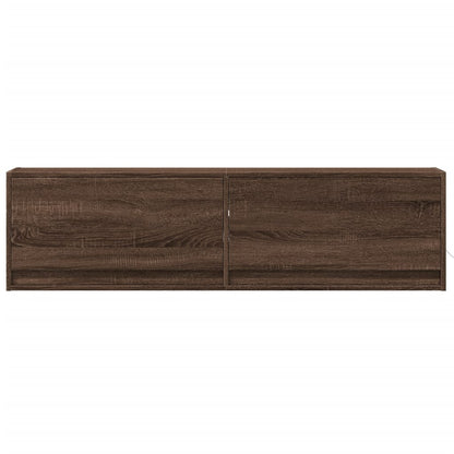 vidaXL TV-Wandschrank mit LED-Beleuchtung Eichen-Optik 140x31x38 cm