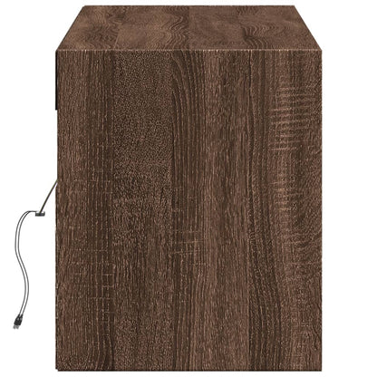 vidaXL TV-Wandschrank mit LED-Beleuchtung Eichen-Optik 140x31x38 cm