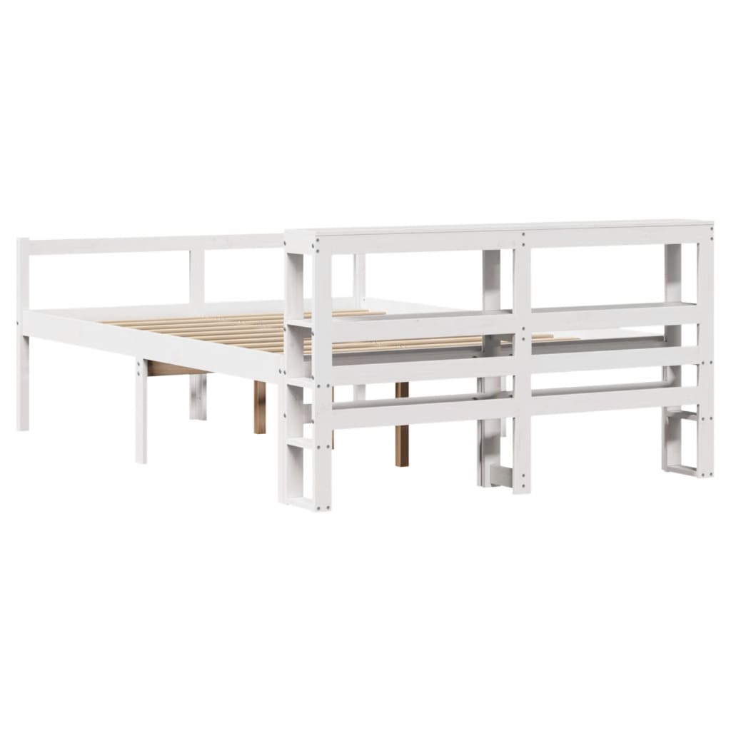 Seniorenbett mit Kopfteil ohne Matratze Weiß 120x190 cm