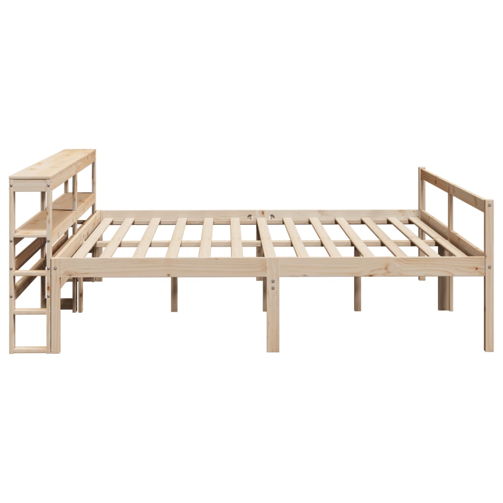 vidaXL Seniorenbett mit Kopfteil 200x200 cm Massivholz Kiefer