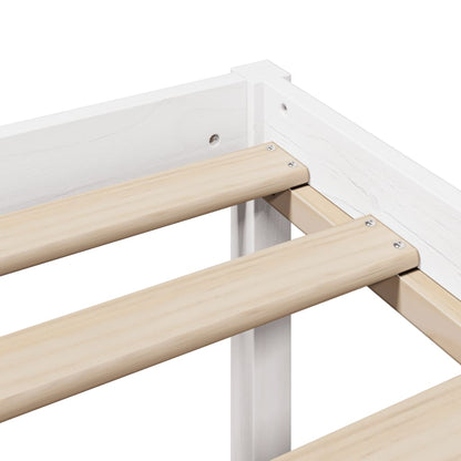 Seniorenbett mit Kopfteil ohne Matratze Weiß 200x200 cm