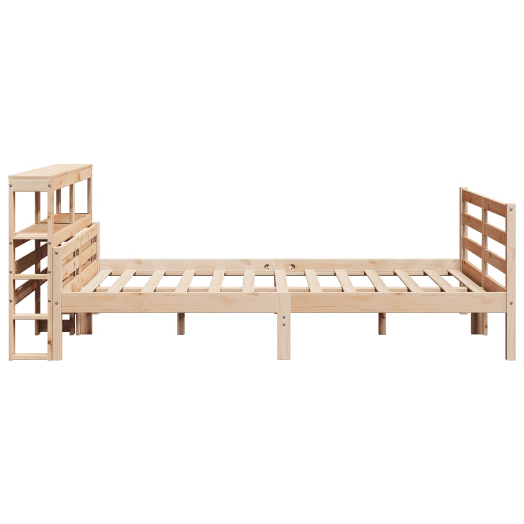 vidaXL Bettgestell mit Kopfteil ohne Matratze Weiß 160x200 cm