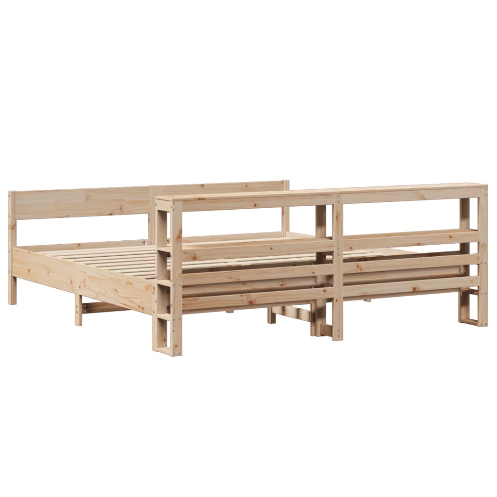 vidaXL Massivholzbett ohne Matratze 180x200 Kiefernholz