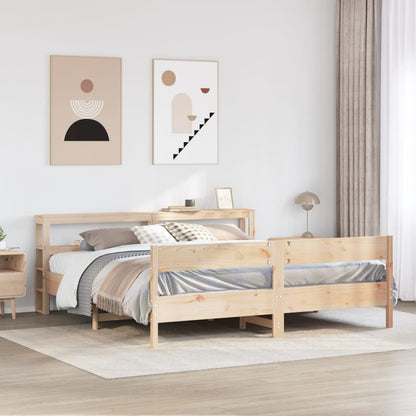 vidaXL Massivholzbett ohne Matratze 180x200 Kiefernholz