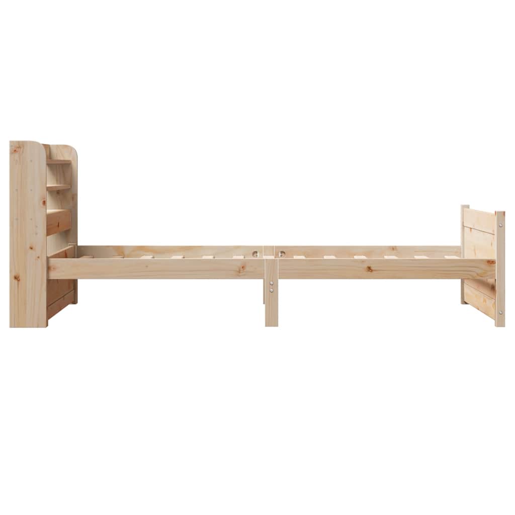 vidaXL Bettgestell mit Kopfteil ohne Matratze 75x190 cm