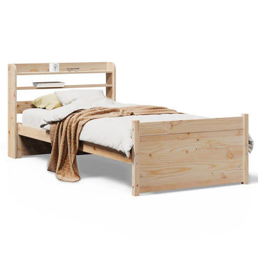 vidaXL Bettgestell mit Kopfteil ohne Matratze 90x190 cm