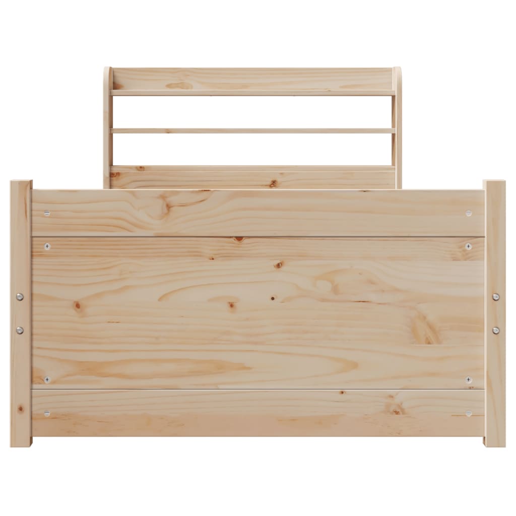 vidaXL Bettgestell mit Kopfteil ohne Matratze 90x190 cm