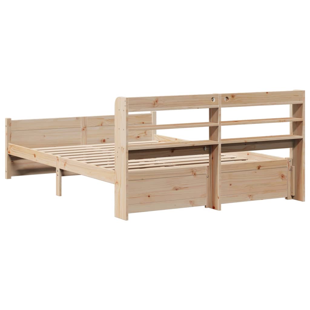 vidaXL Bettgestell mit Kopfteil ohne Matratze 120x190 cm
