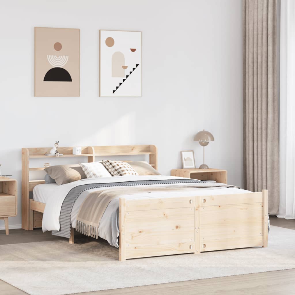 vidaXL Cadre de lit avec tête de lit sans matelas 120x200 cm