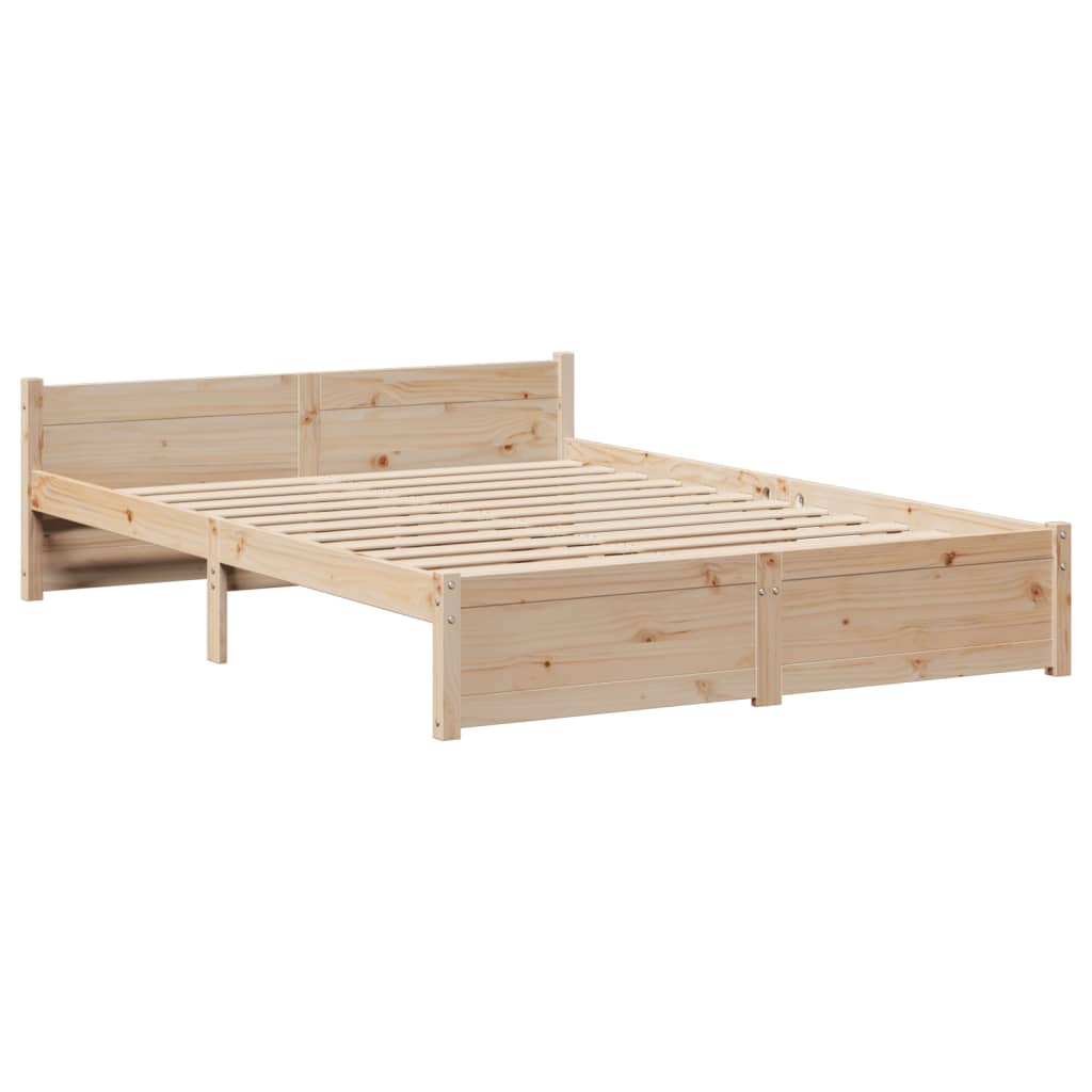 vidaXL Bettgestell mit Kopfteil ohne Matratze 140x200 cm