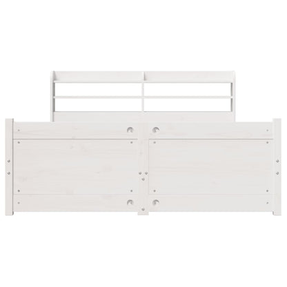 vidaXL Cadre de lit avec tête de lit sans matelas Blanc 150x200 cm