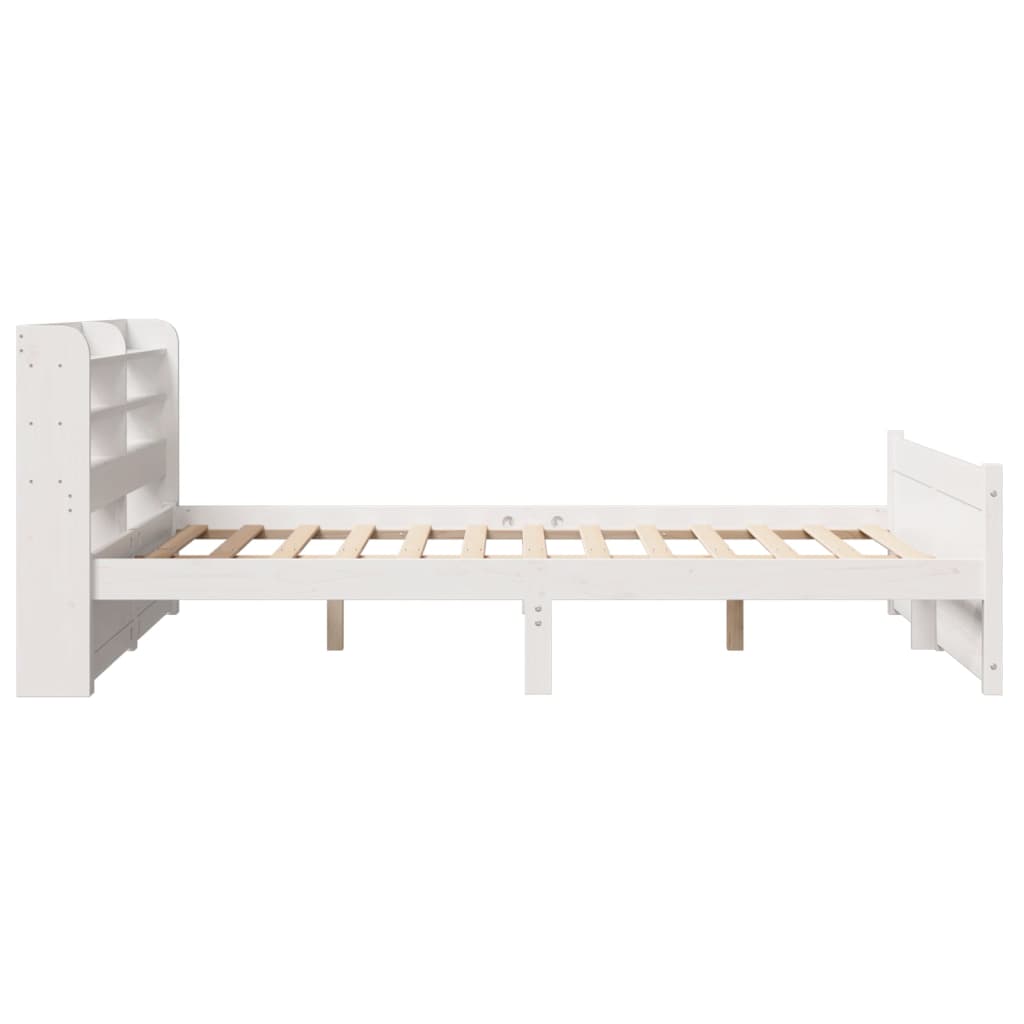 vidaXL Cadre de lit avec tête de lit sans matelas Blanc 150x200 cm