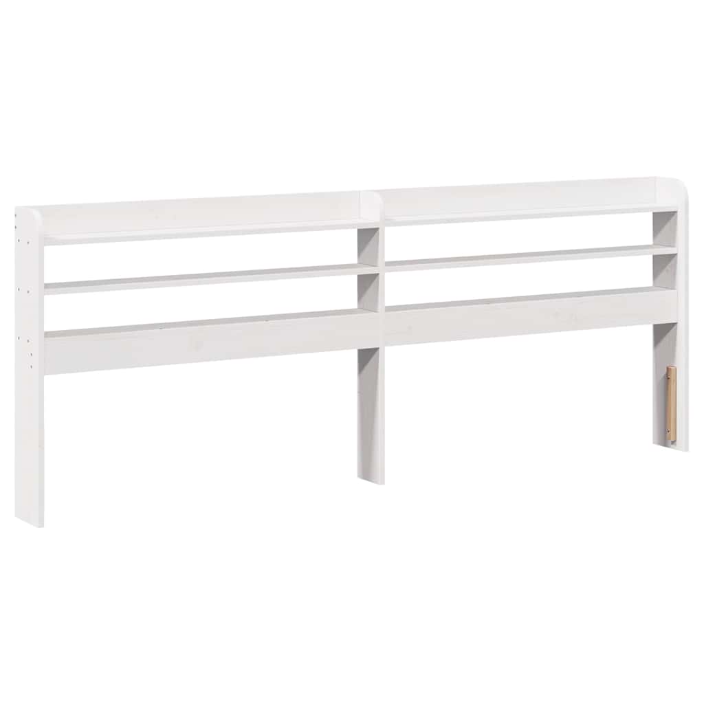 vidaXL Cadre de lit avec tête de lit sans matelas Blanc 180x200 cm
