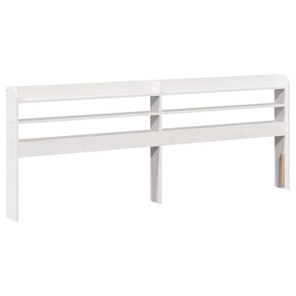 vidaXL Cadre de lit avec tête de lit sans matelas Blanc 180x200 cm