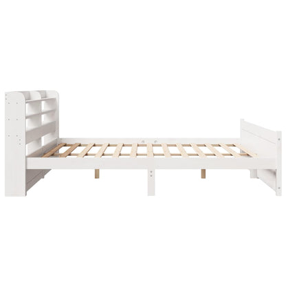 vidaXL Cadre de lit avec tête de lit sans matelas Blanc 180x200 cm