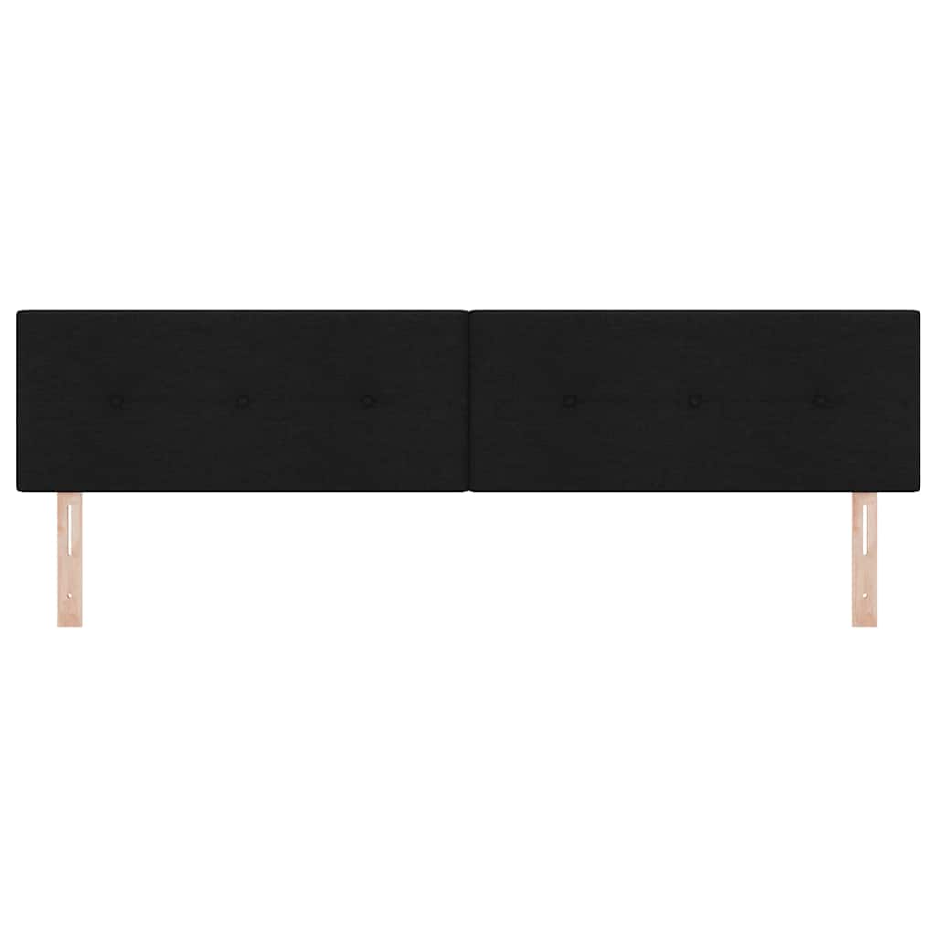 vidaXL LED Kopfteil mit LED-Lichtleisten Schwarz 200 cm Polyester
