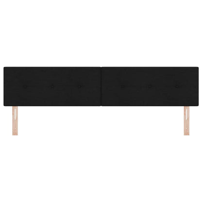 vidaXL LED Kopfteil mit LED-Lichtleisten Schwarz 200 cm Polyester