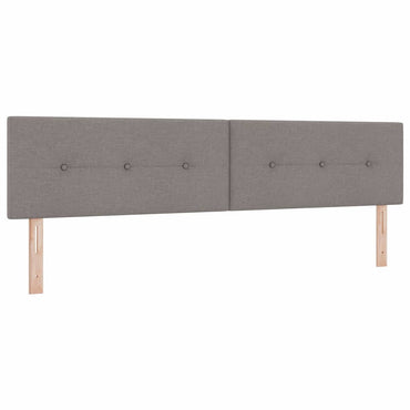 vidaXL LED Kopfteil mit LED-Lichtleisten Taupe 200 cm Polyester