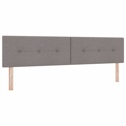vidaXL LED Kopfteil mit LED-Lichtleisten Taupe 200 cm Polyester