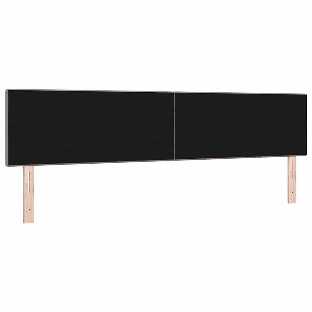 vidaXL LED Kopfteil mit LED-Lichtleisten Taupe 200 cm Polyester