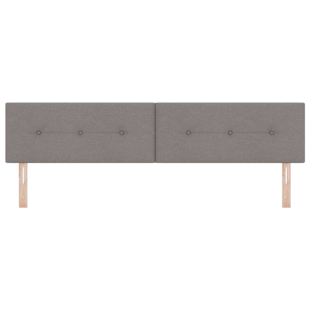 vidaXL LED Kopfteil mit LED-Lichtleisten Taupe 200 cm Polyester