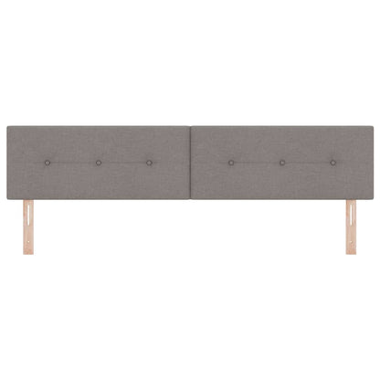 vidaXL LED Kopfteil mit LED-Lichtleisten Taupe 200 cm Polyester
