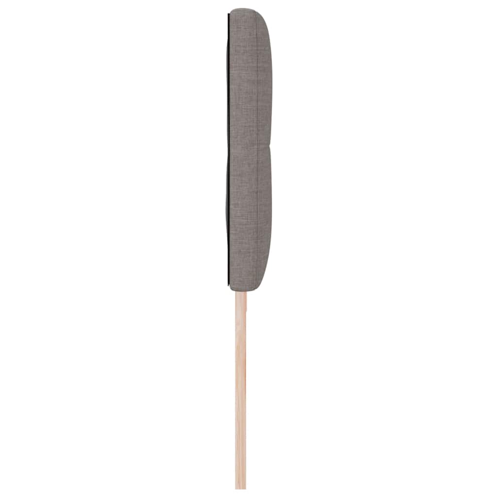 vidaXL LED Kopfteil mit LED-Lichtleisten Taupe 200 cm Polyester