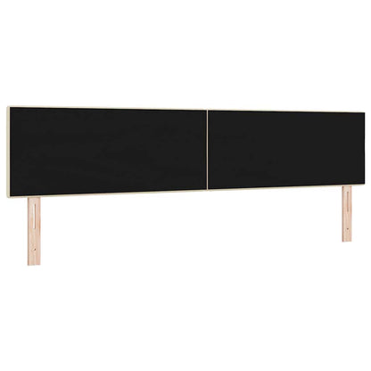 vidaXL LED Kopfteil mit LED-Lichtleisten Creme 200 cm Polyester