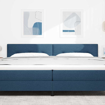 vidaXL LED Kopfteil mit LED-Lichtleisten Blau 200 cm Polyester