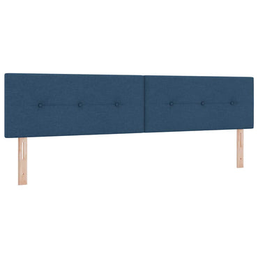 vidaXL LED Kopfteil mit LED-Lichtleisten Blau 200 cm Polyester
