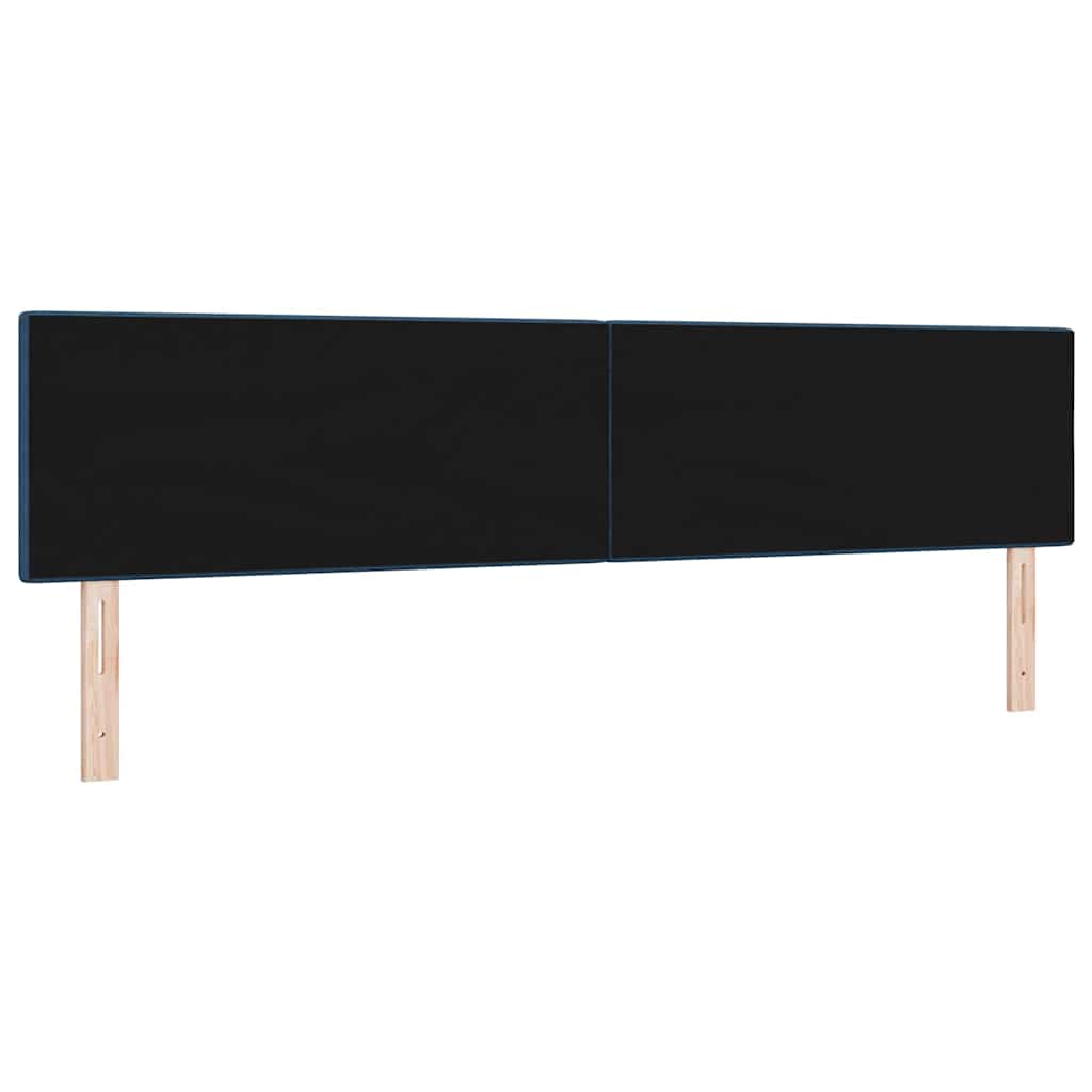 vidaXL LED Kopfteil mit LED-Lichtleisten Blau 200 cm Polyester